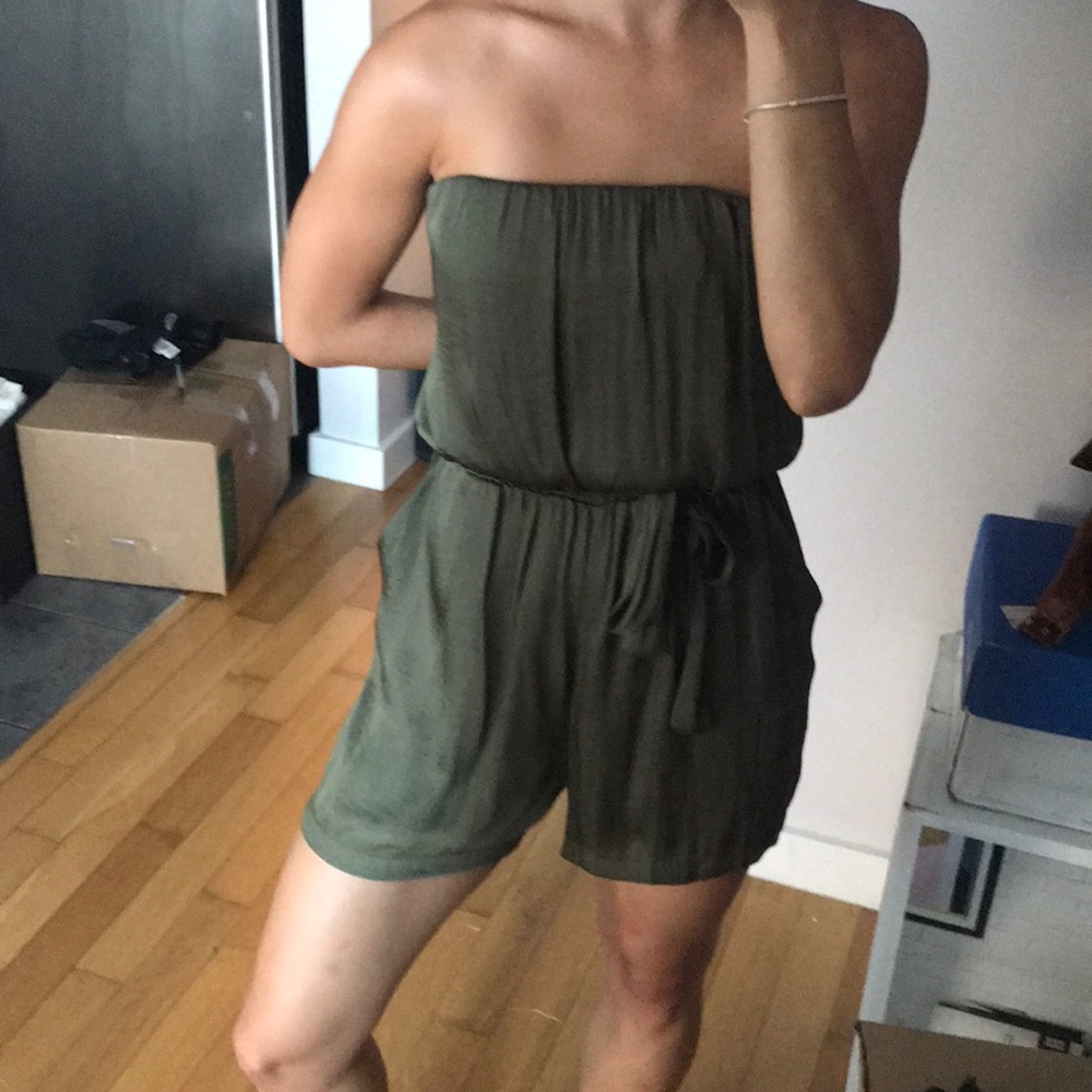 Olive green romper
